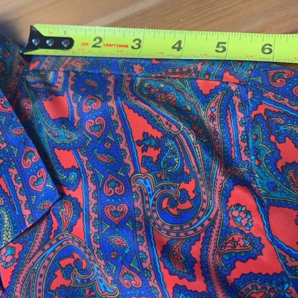 Elite Vintage Double Breasted Jacket / Top, Vibrant Paisley Colours Wrinkle Free - Picture 6 of 13